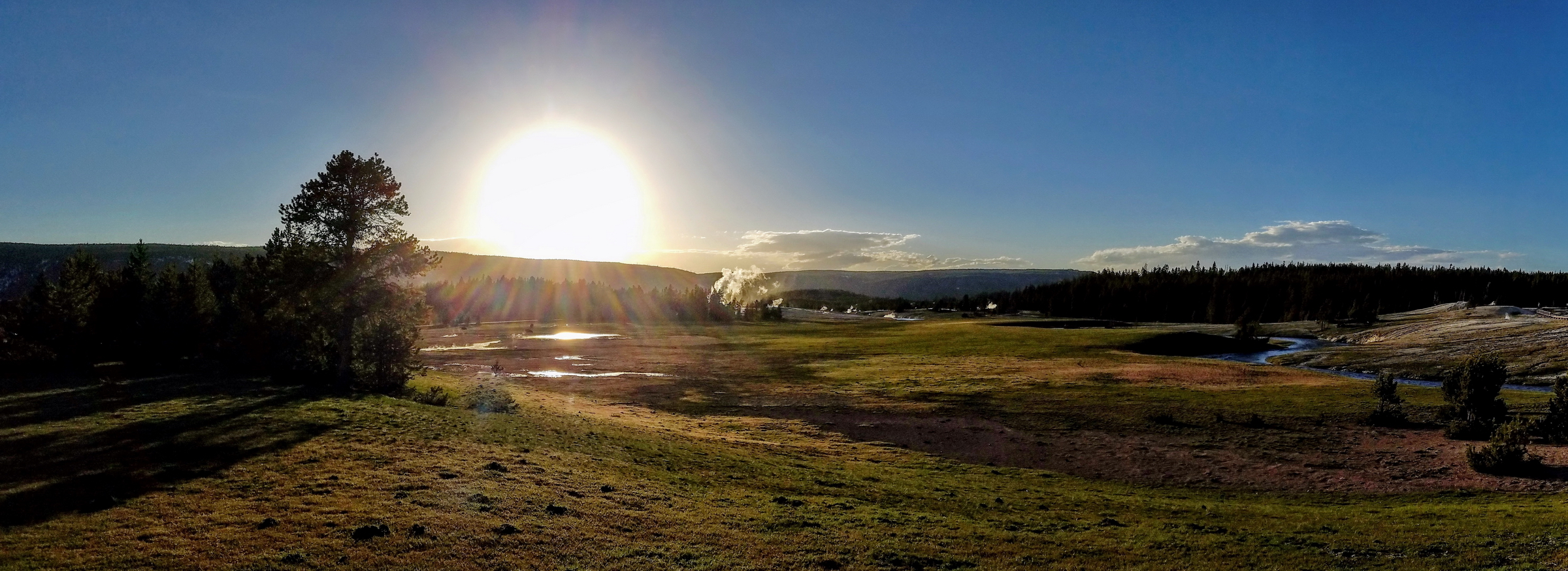 Old Faithful sunset